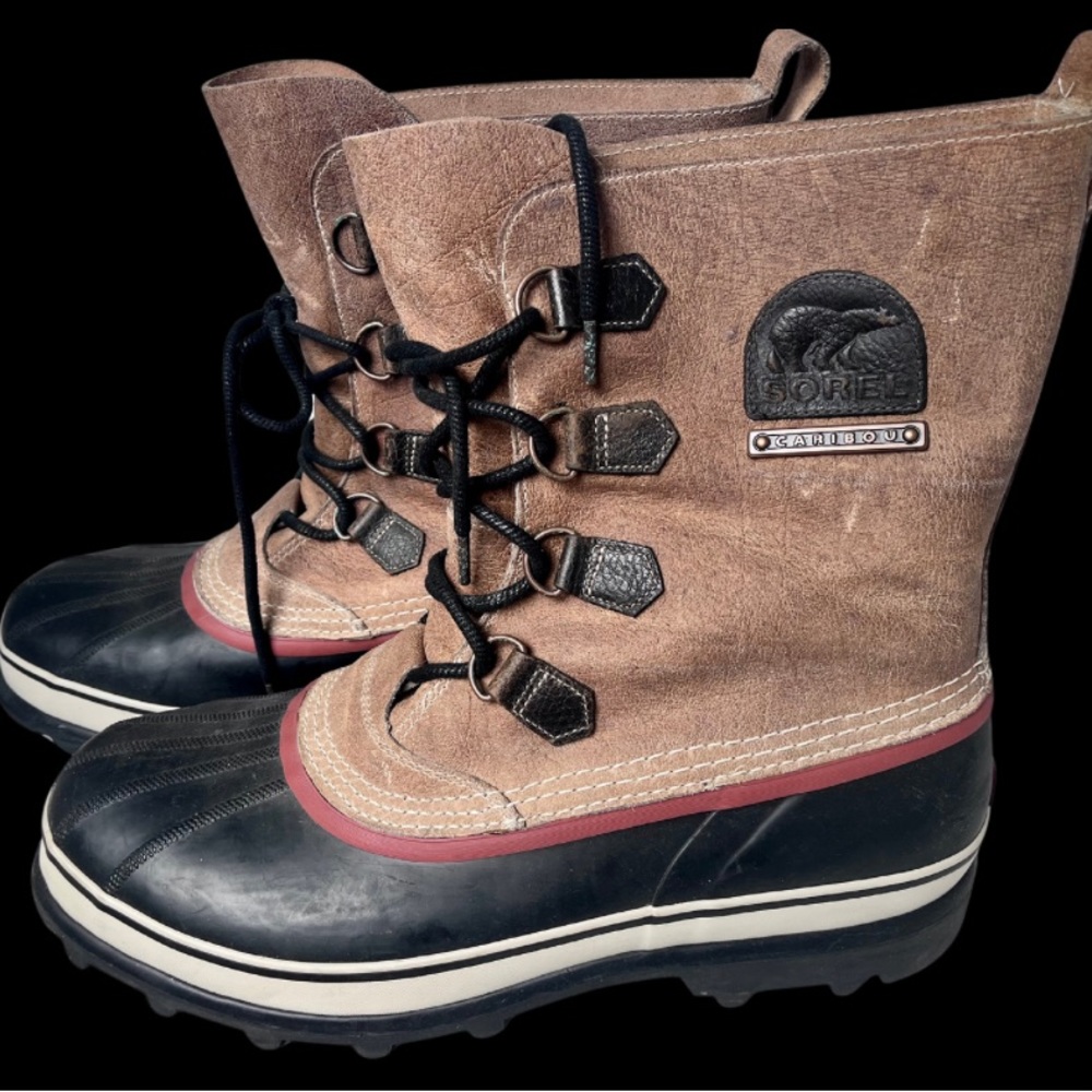 SOREL CARIBOU RUBBER BOOTS - Mens US size 16; NM1872-211